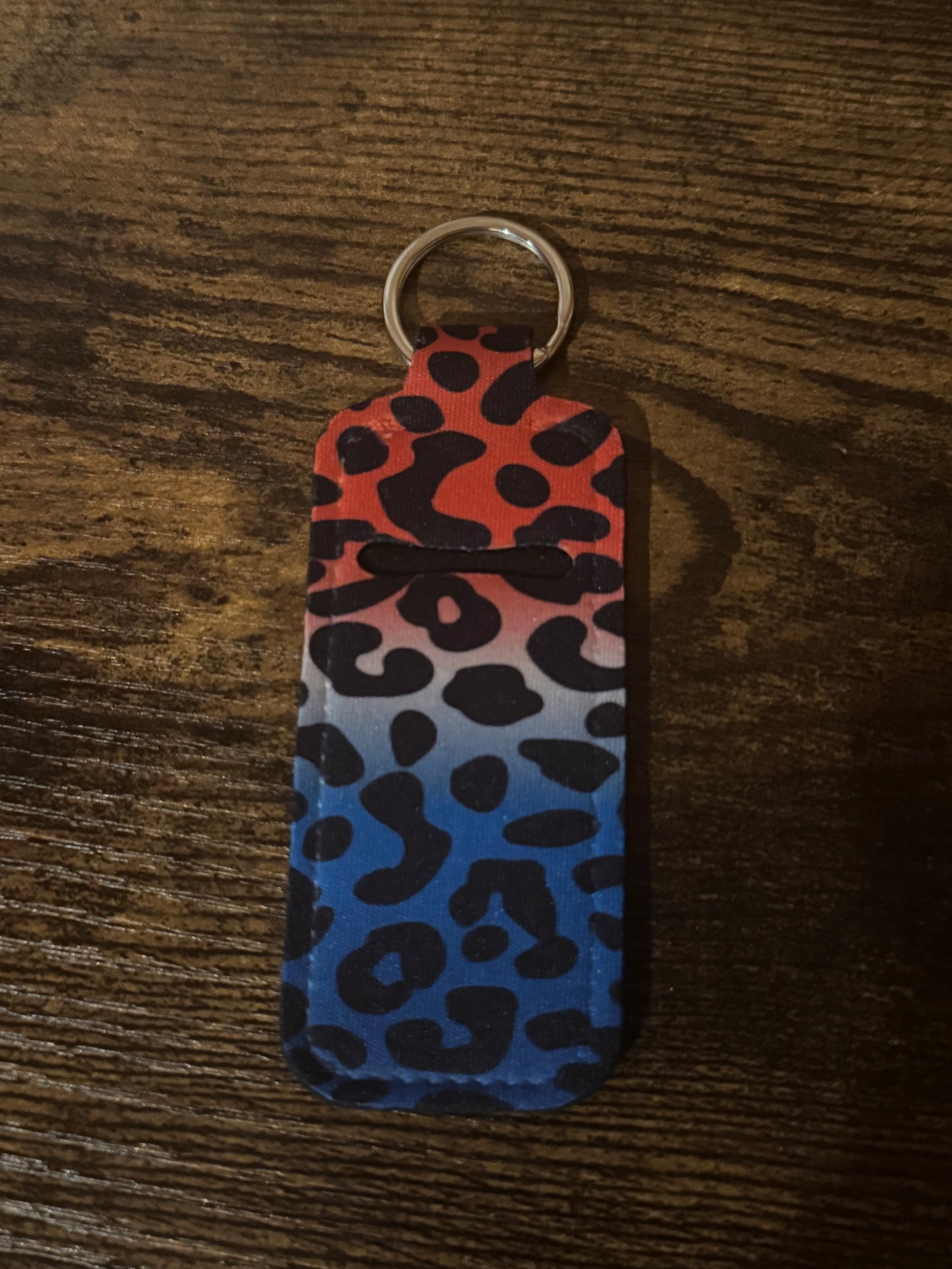 Patriotic Leopard Chapstick Holder