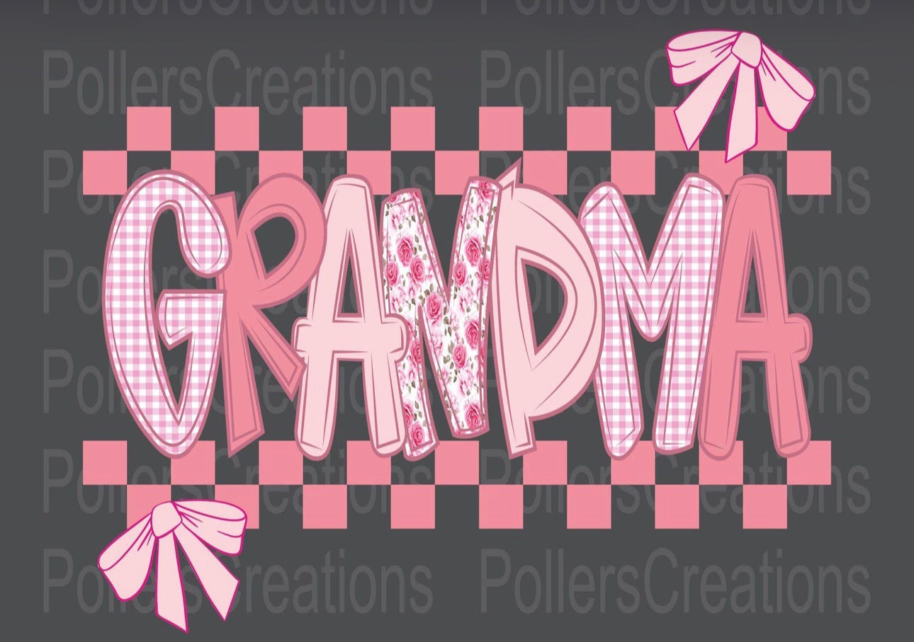 Grandma pink bow t-shirt