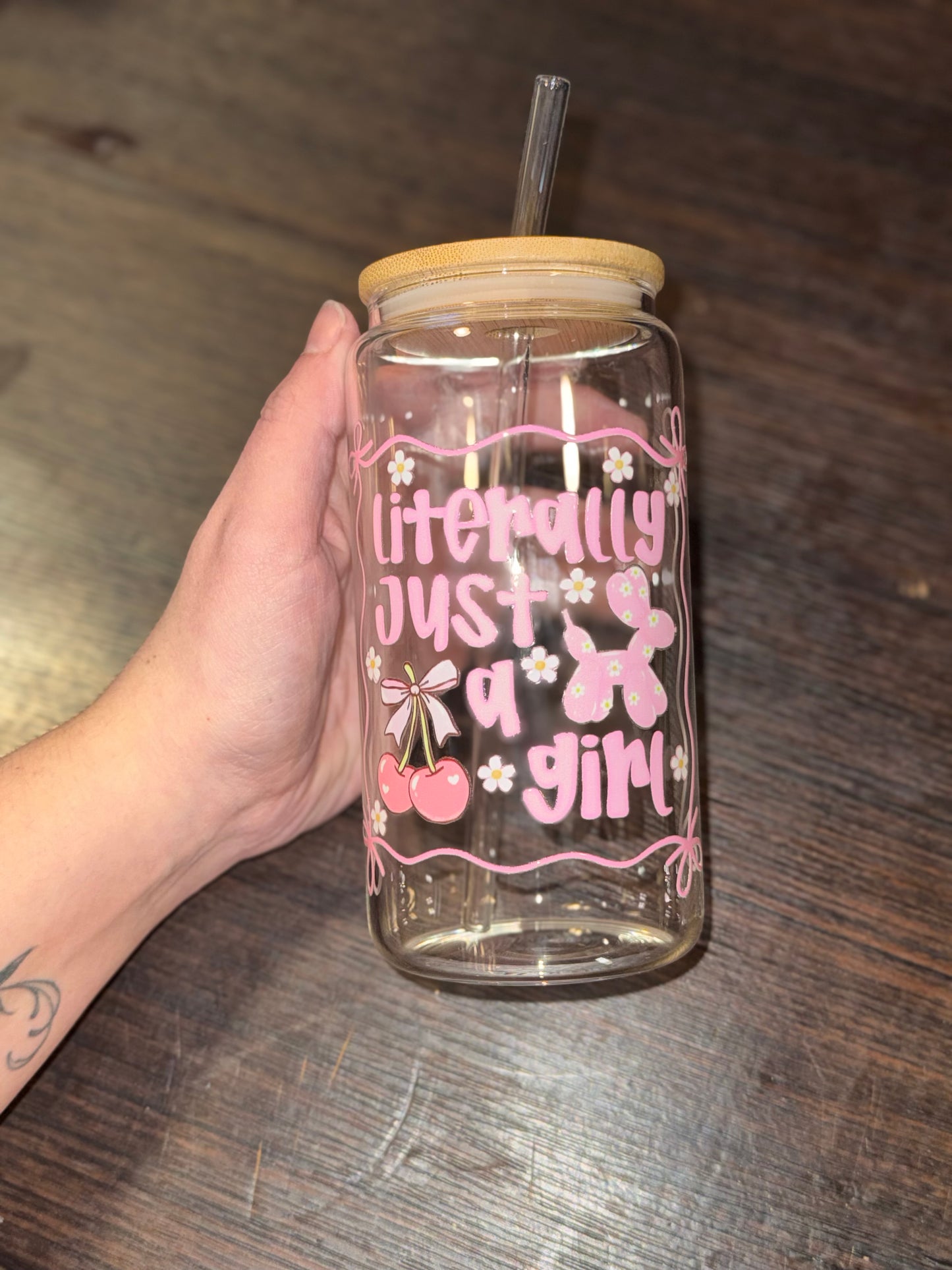 Just a Girl Glass Cup