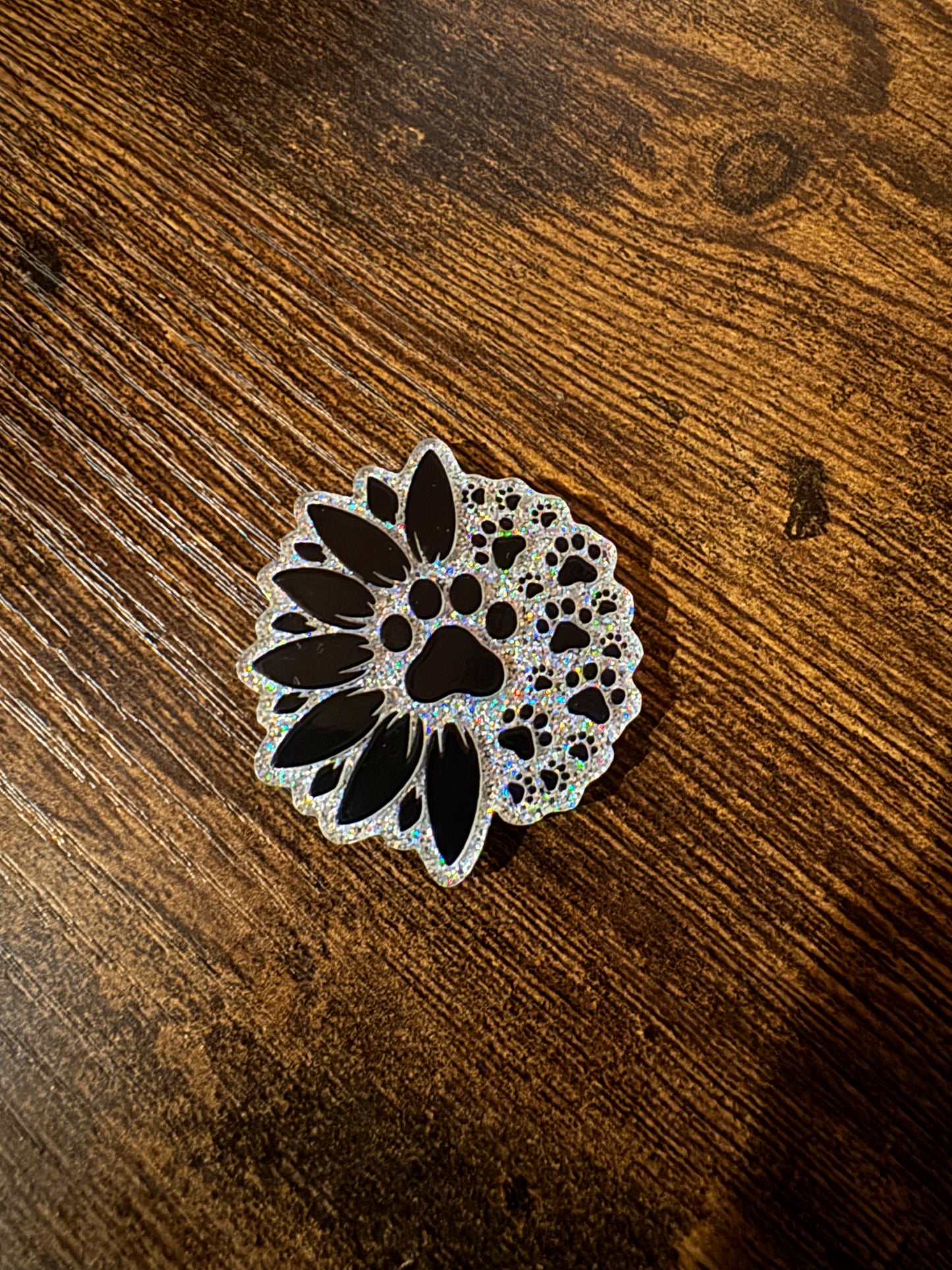 Paw Print Flower Magnet