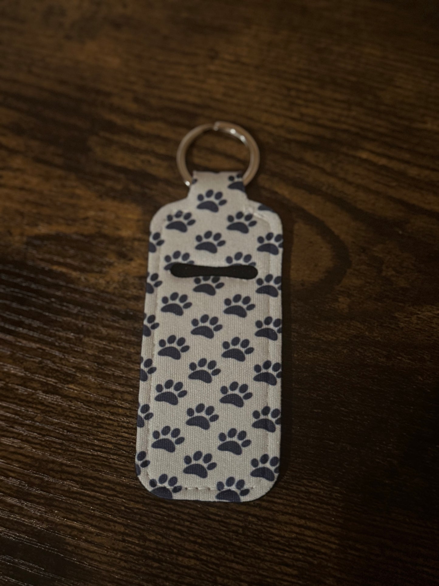 Dark Blue Dog Print Chapstick Holder