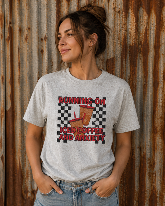 Running on iced coffee tshirt