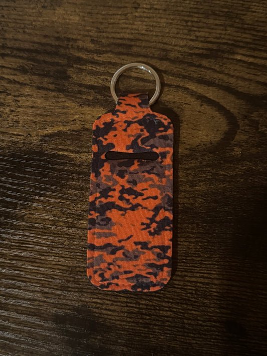 Orange Camo Chapstick Holder