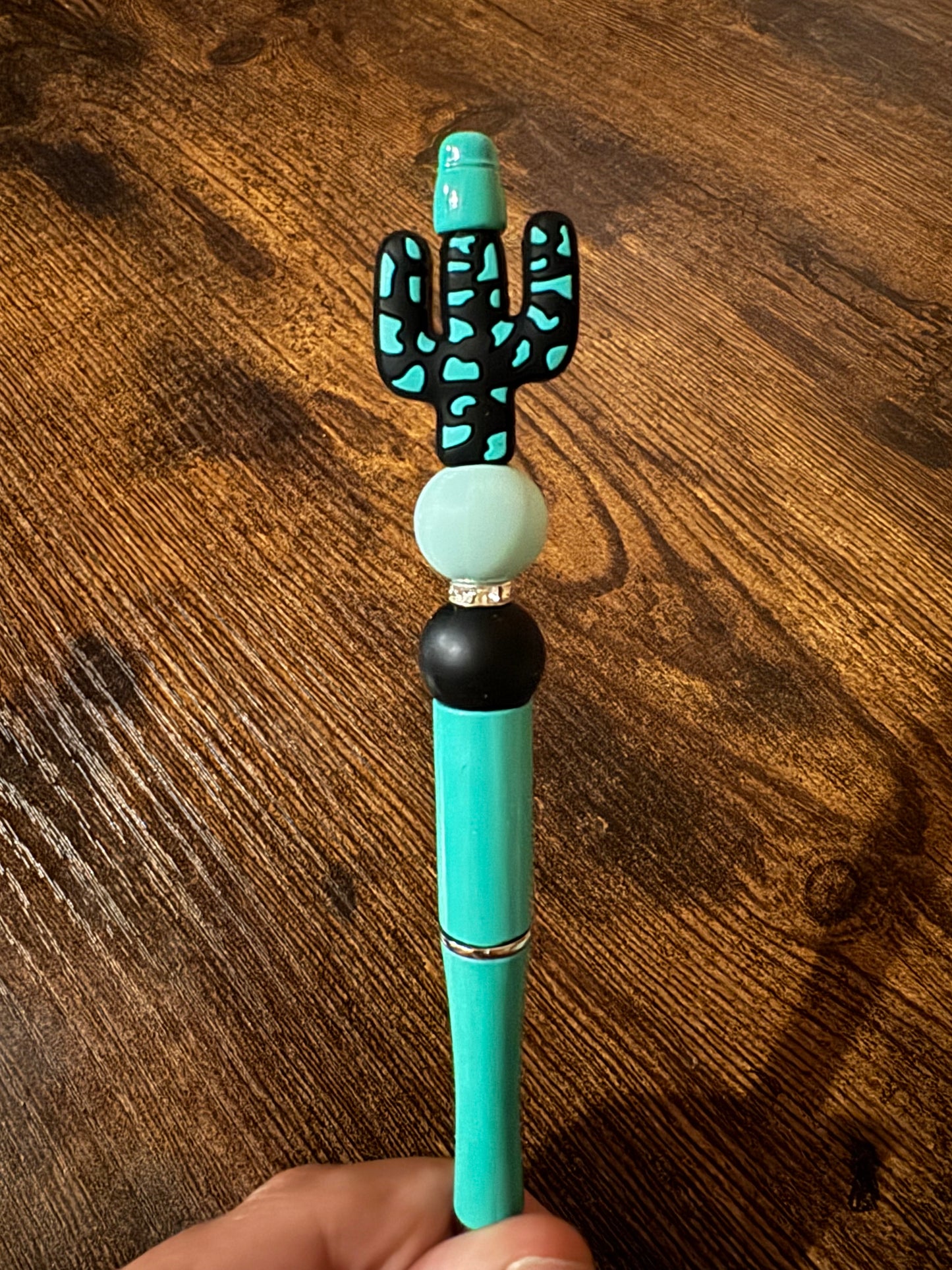 Teal Cactus Pen