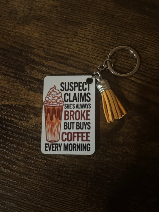 Coffee Suspect Keychain