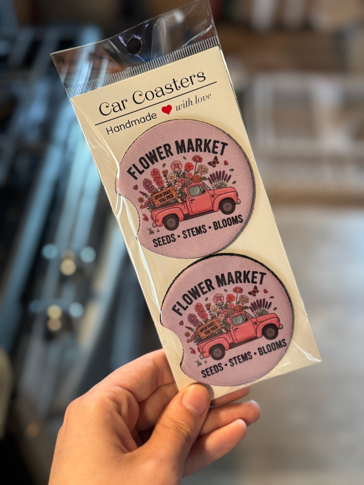 Flower market coaster