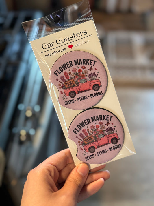 Flower market coaster